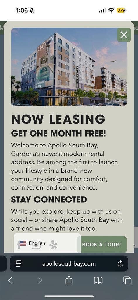 Roommate: 
Apollo South Bay Gardena