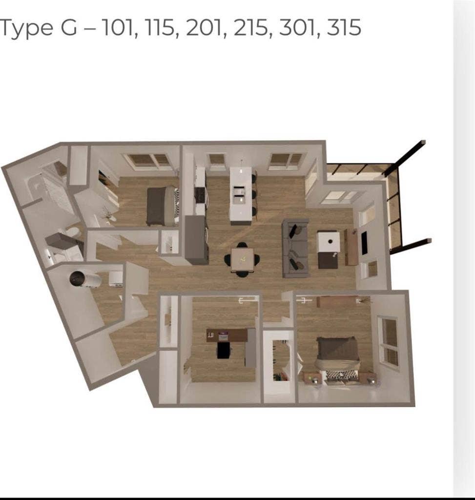 2 roommates in a 3br apartment