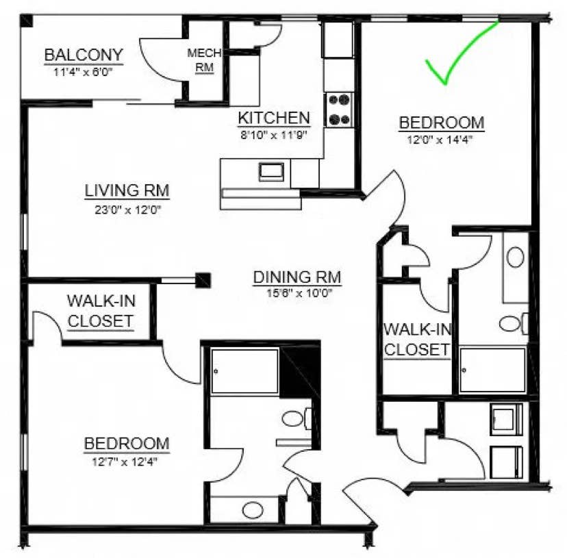 Master Bedroom and Private Bathroom