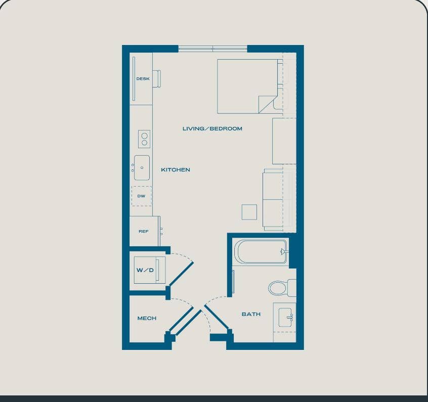 Charme studio apartment available