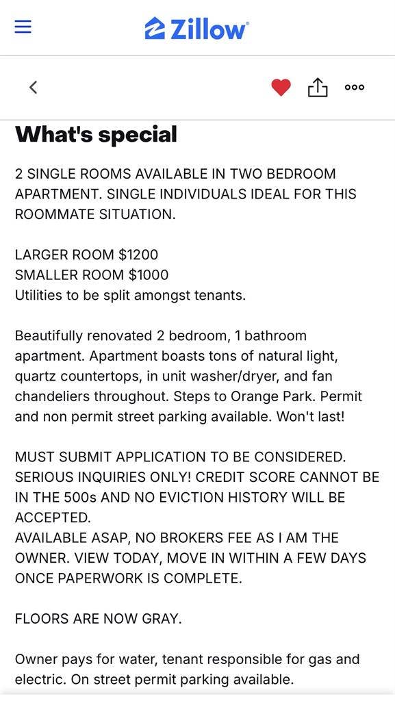 2 SINGLE ROOMIS IN 2 BEDROOM APT