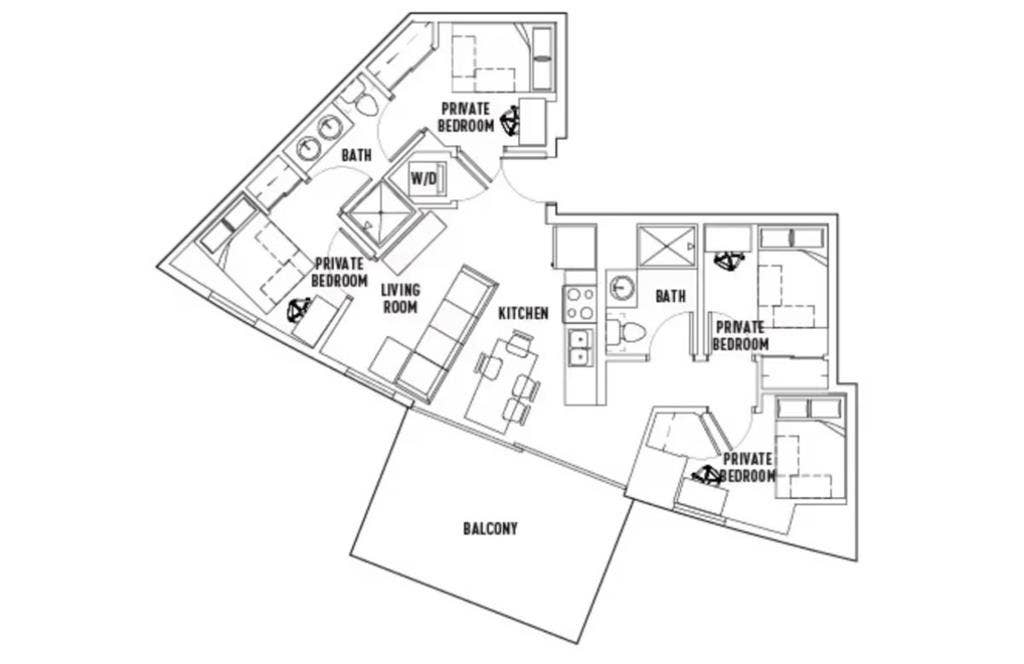 4 bed 2 bath at The James