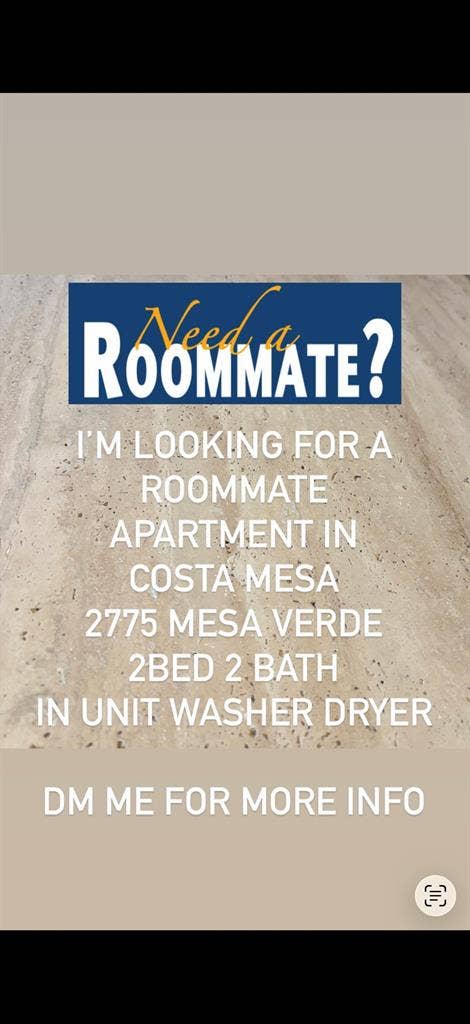 Room for rent in 2 bed 2 bath