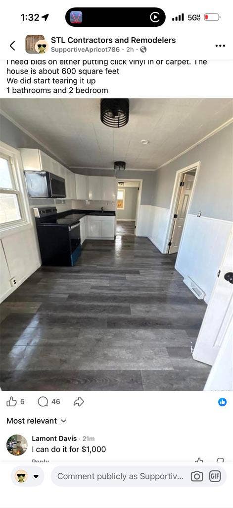 2 bedroom 1 bath house in Saint Ann