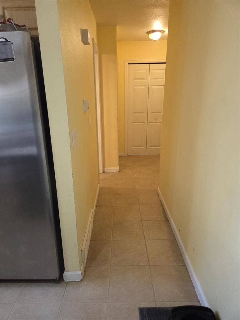 1 room shared bathroom.