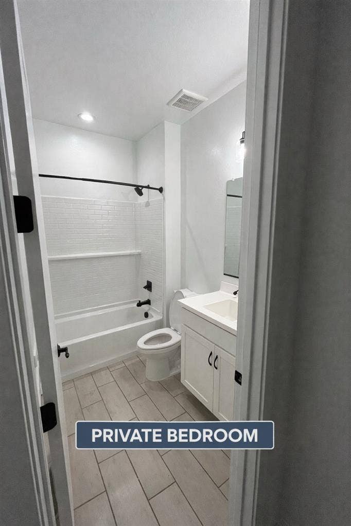 Private Bed, Bath, Living Space!