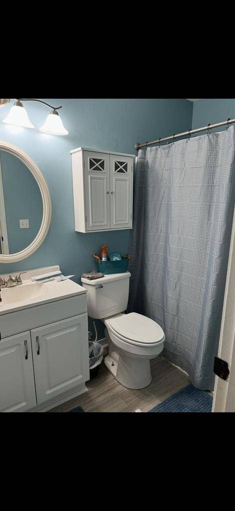 Bedroom with shared bathroom