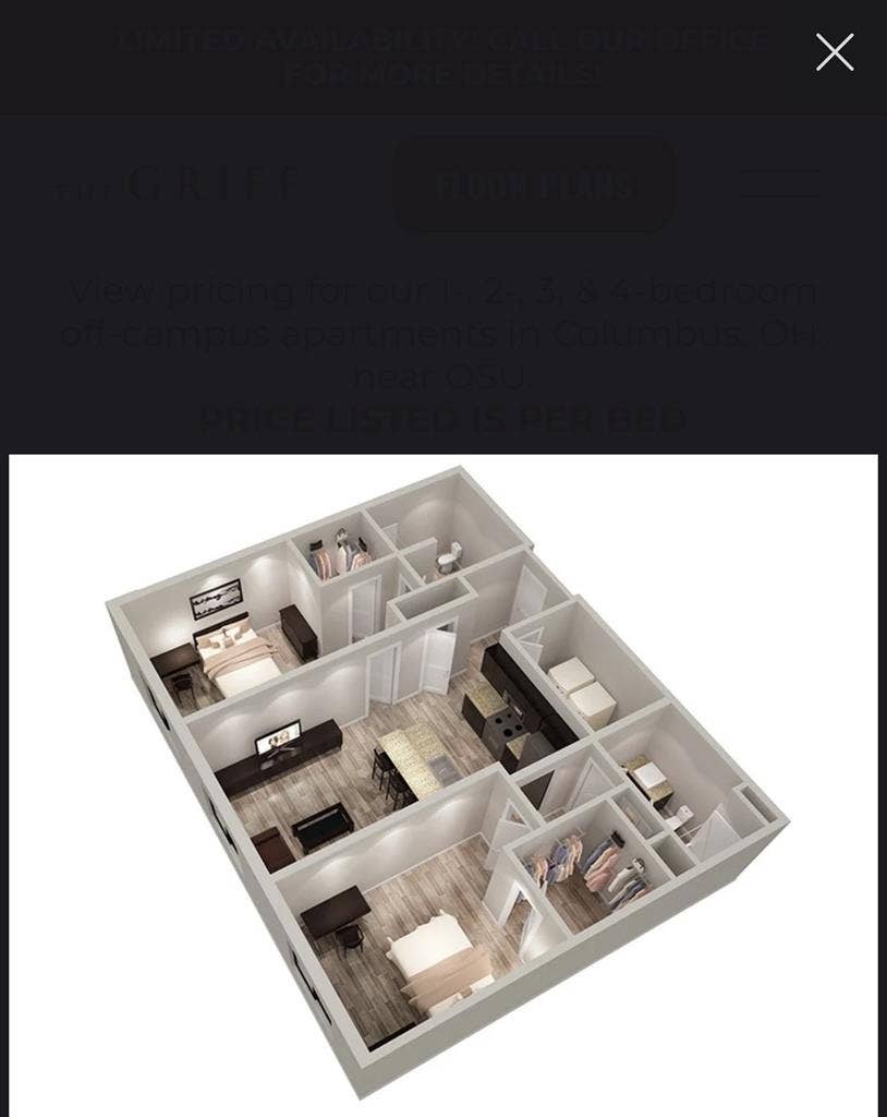 The Griff apartments sublease 26-27