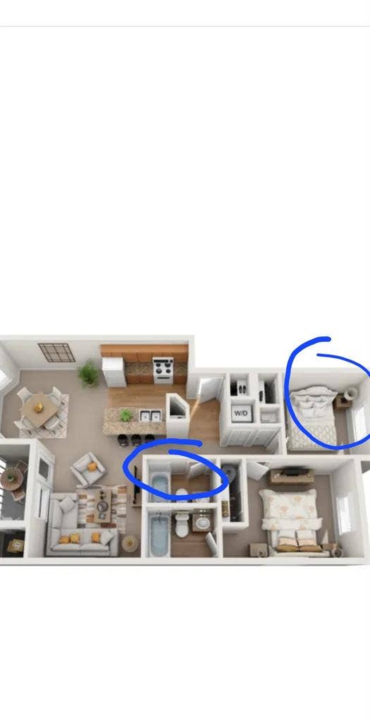 2 bd 2 ba apartment