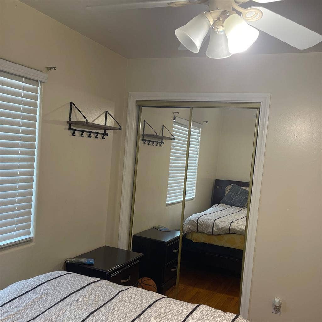 Clean room with hardwood floor