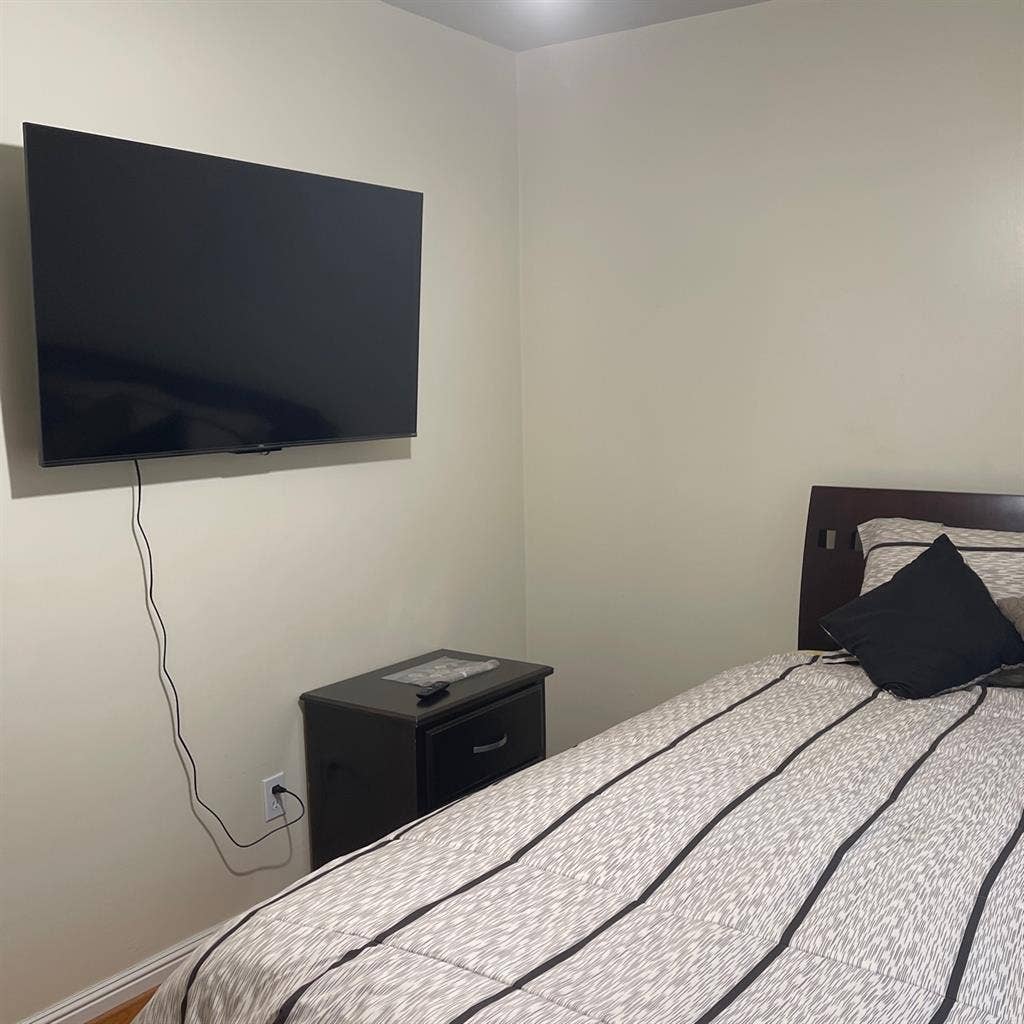 Clean room with hardwood floor