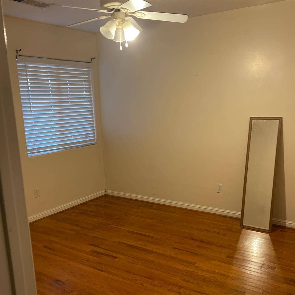Clean room with hardwood floor