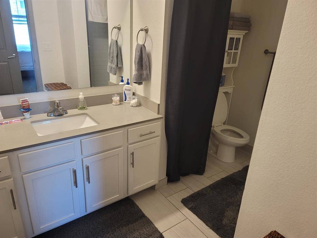 Private 1br 1ba, shared living/kit