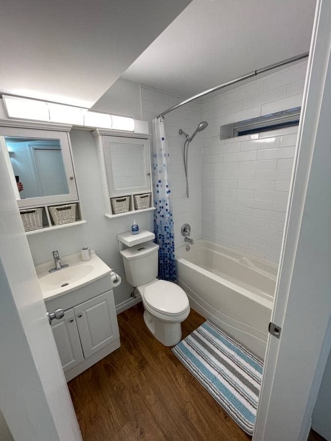 The apartment is cozy and private.