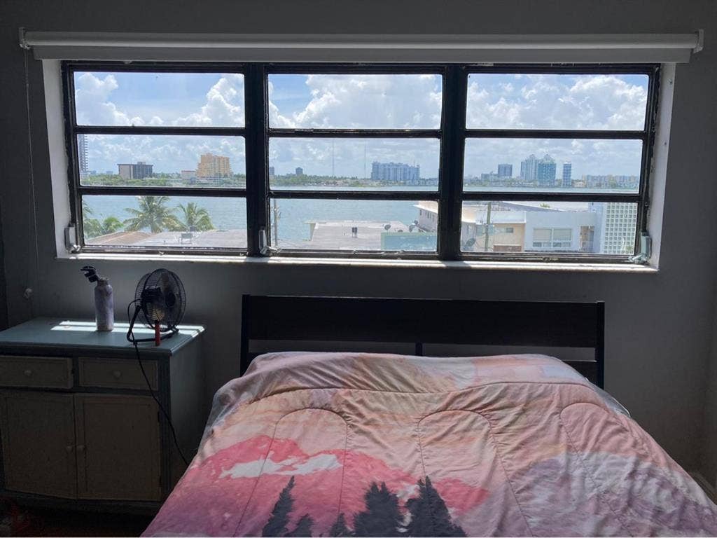 Room, private bathroom and a view