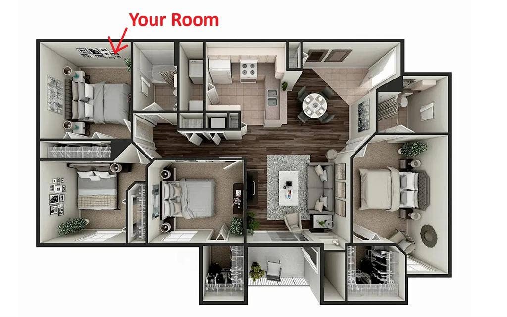 Private Room, Shared Bathroom
