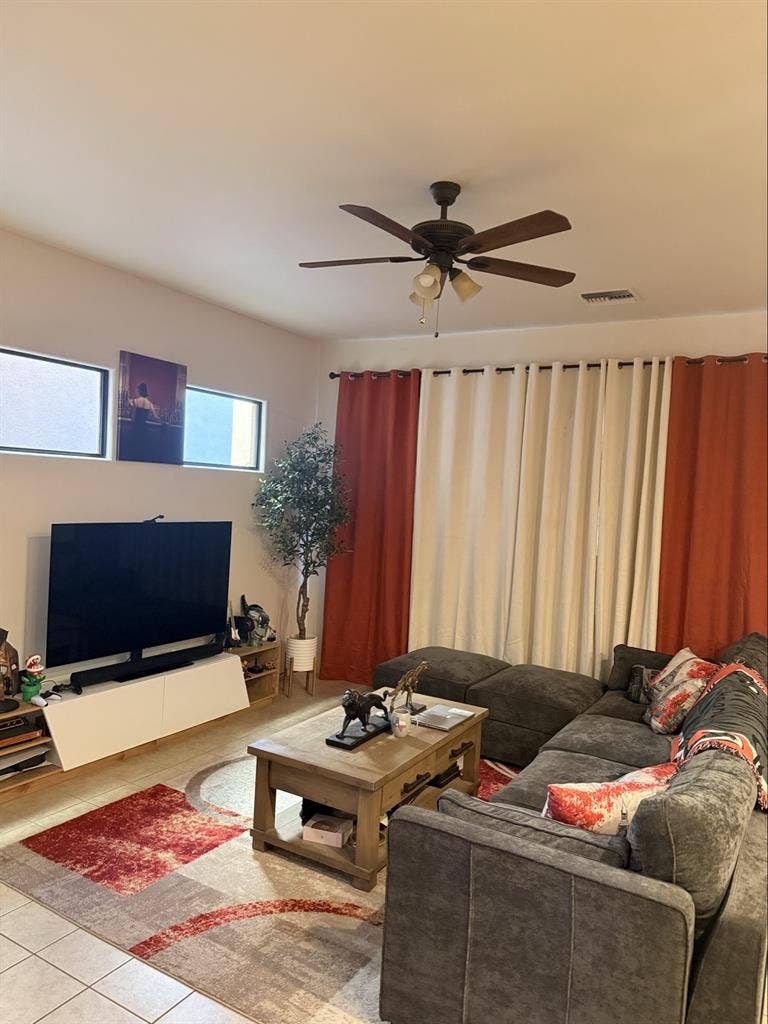 Specious semi furnished room
