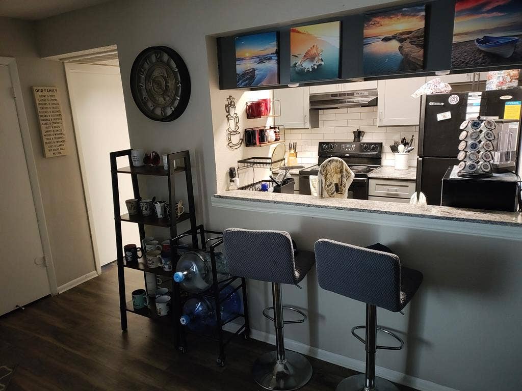 Bedroom with bathroom available