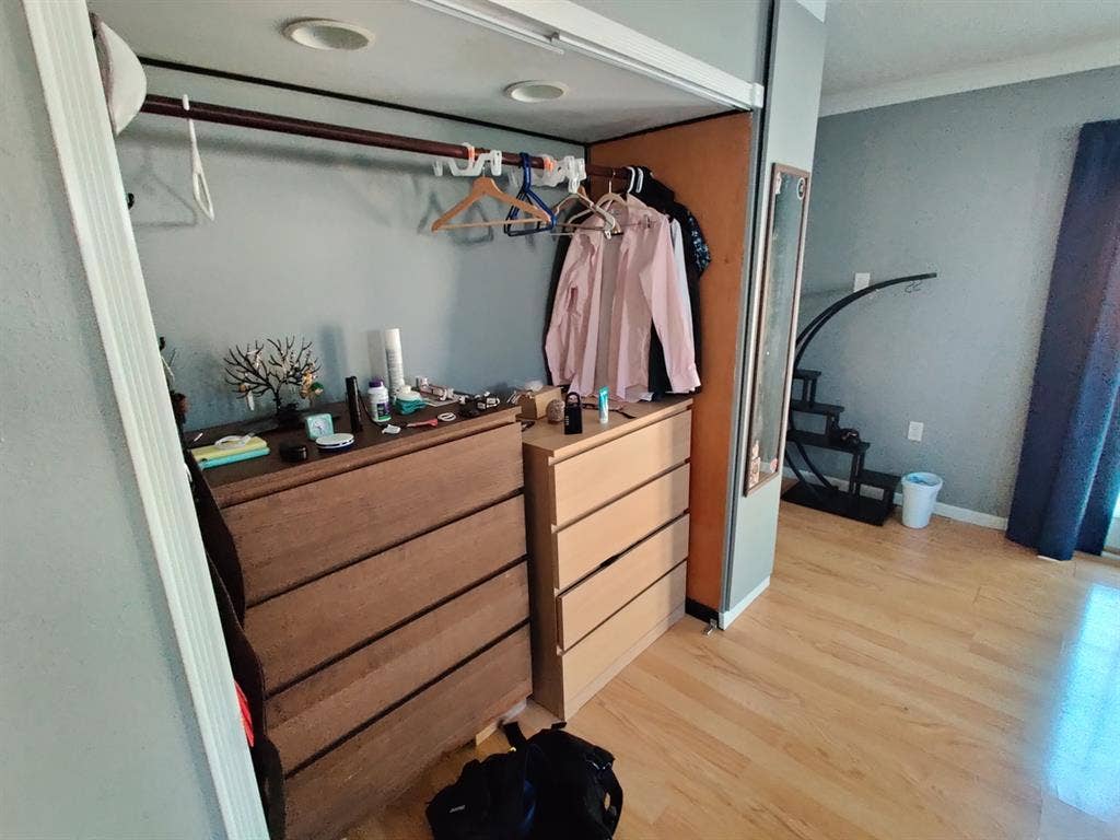Master bedroom in a 3-br 2-ba house