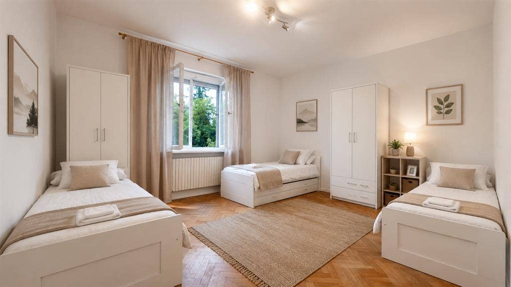 Cozy Room for 4 at Prague's Villa