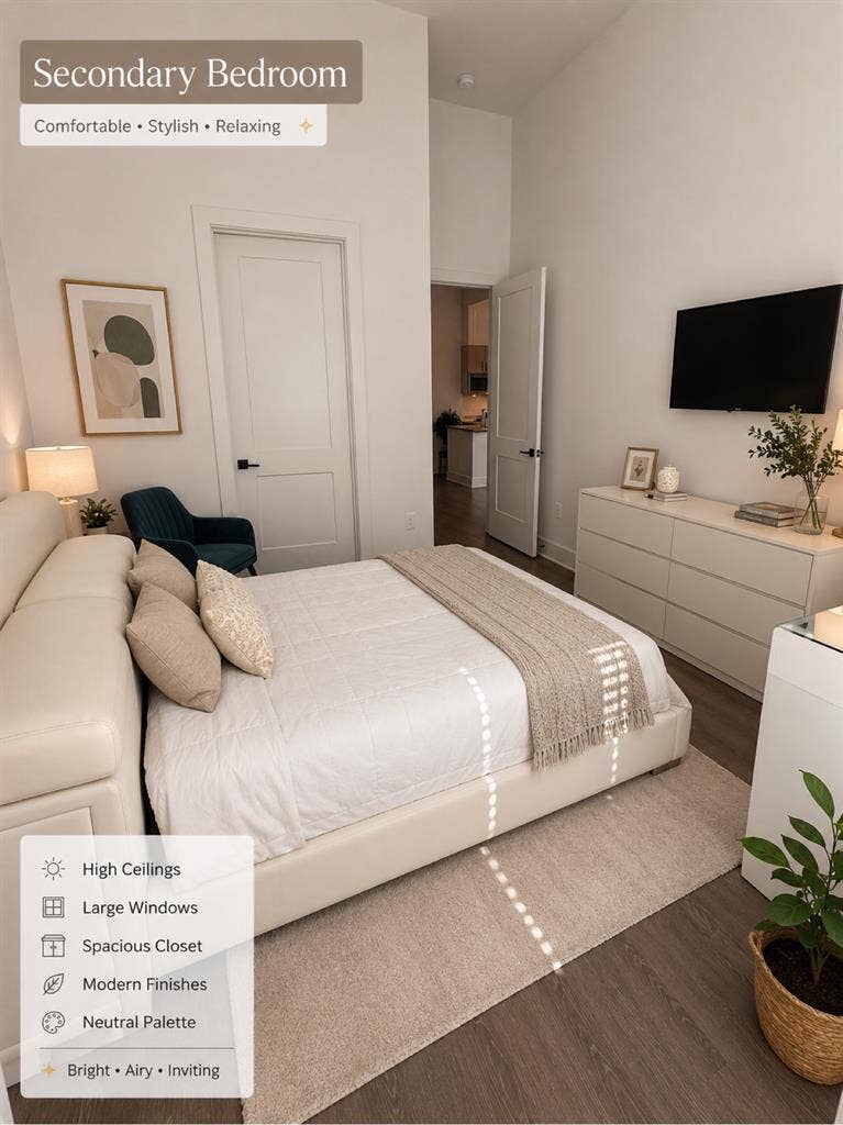 Beautiful & Spacious 2BR/2BA