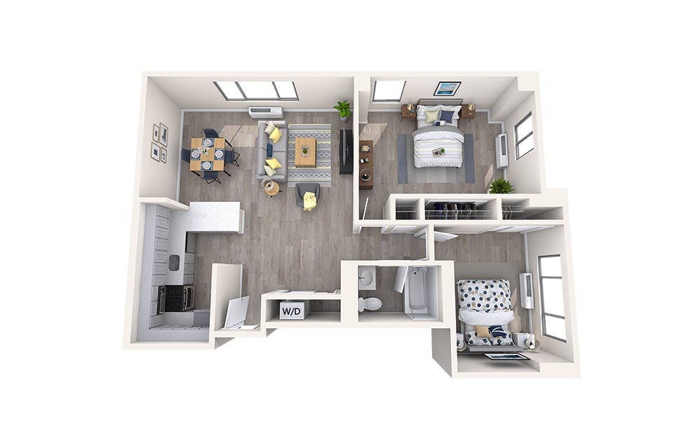 2bd/1 bathroom shared space