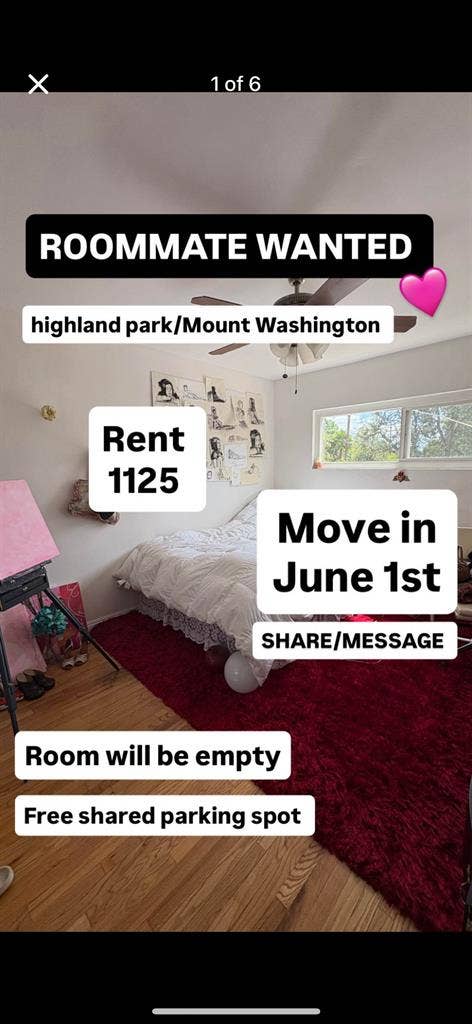 Room for rent in two bed apartment