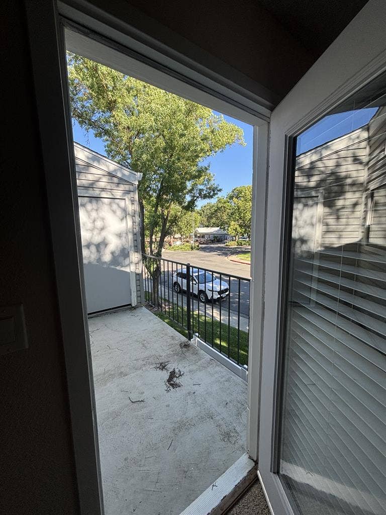 carpeted with large closet