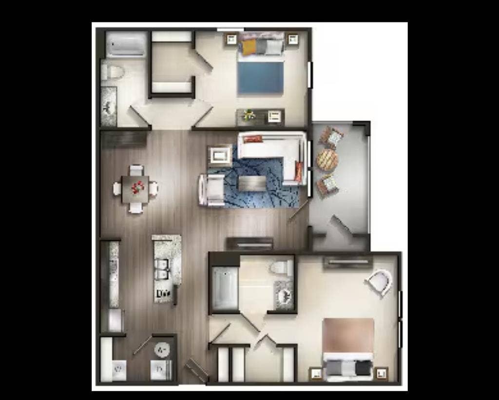 1 bed 1 bath(private)utilities incl