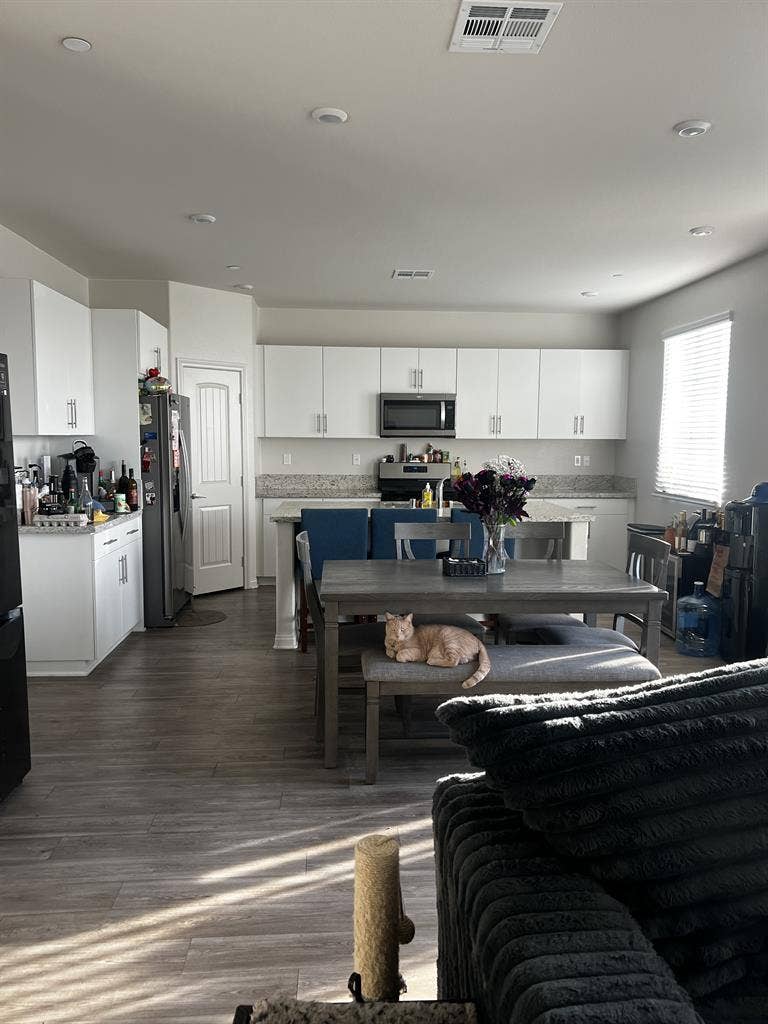 Full size furnished bedroom