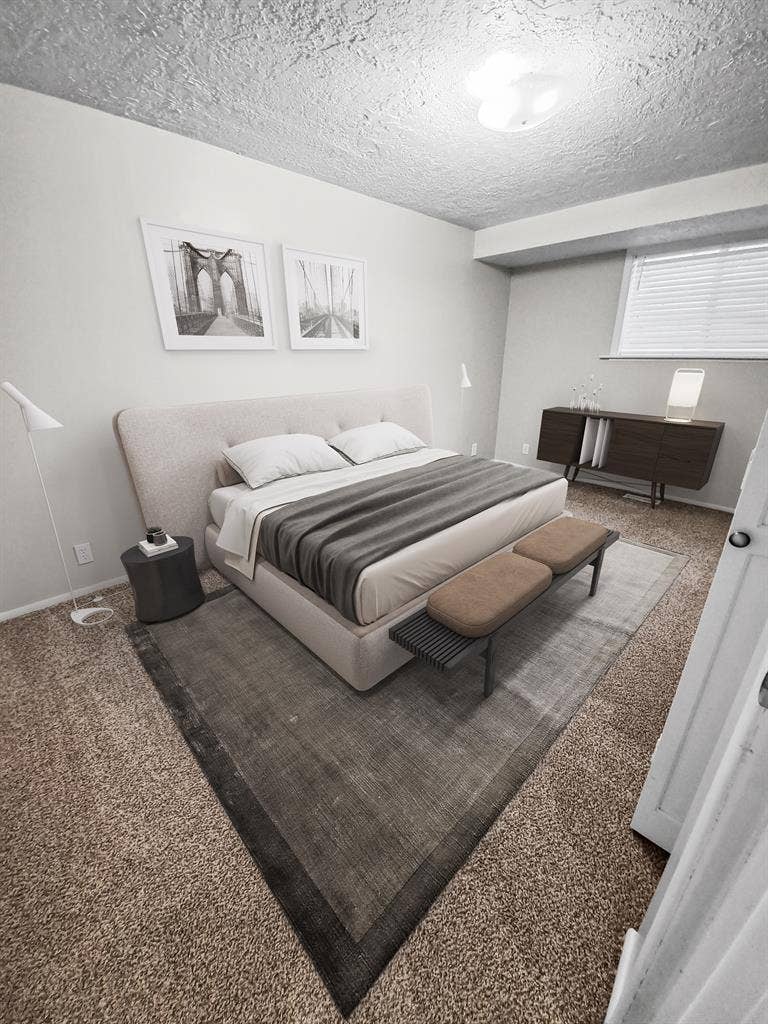 Unfurnished bedroom in house
