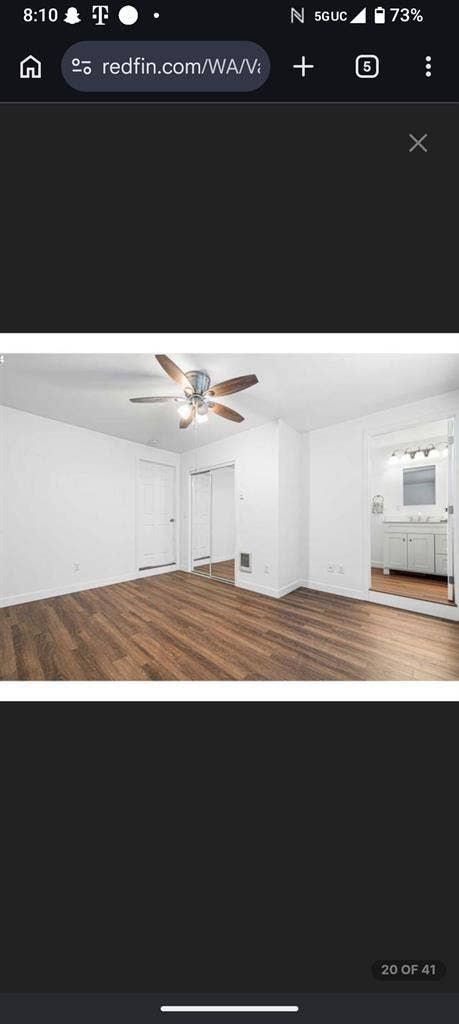 Primary bedroom with private bath