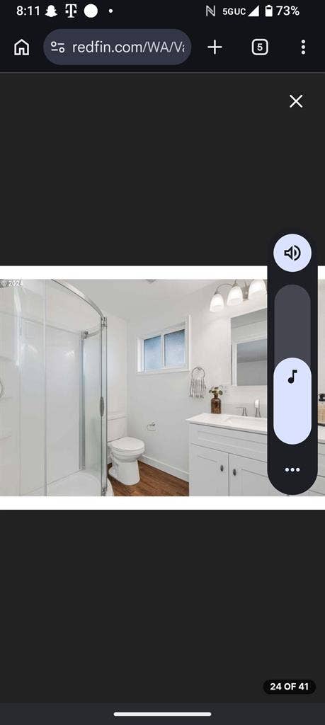 Primary bedroom with private bath