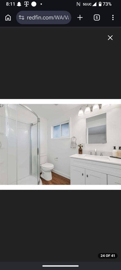 Primary bedroom with private bath