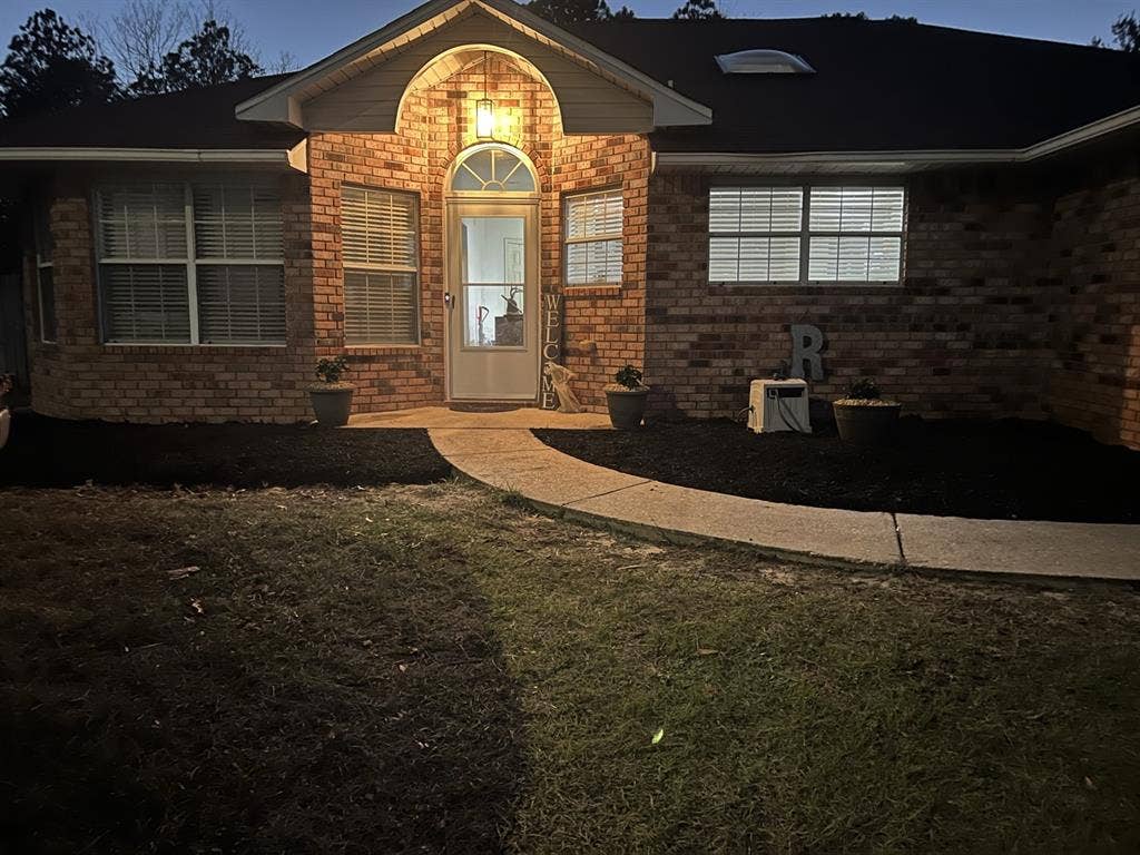 Master bedroom with private ba