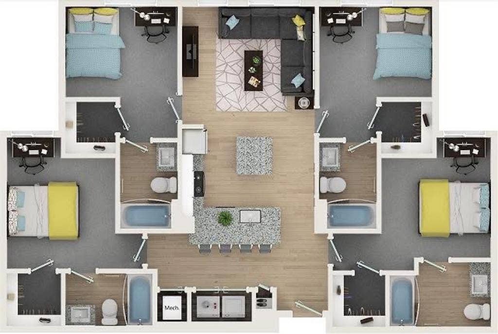 2 open spots for 4br 4ba apartment