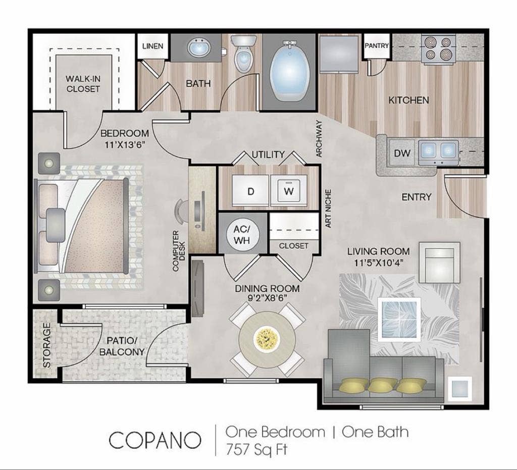 1bd 1bth apartment