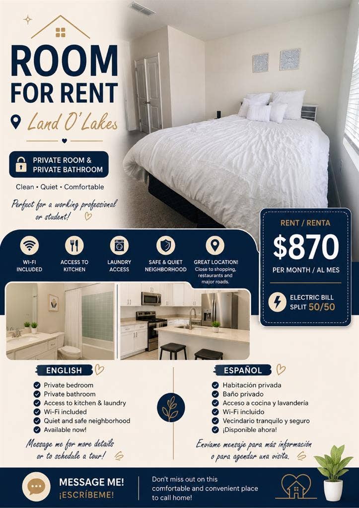 Room for Rent – Land O’ Lakes