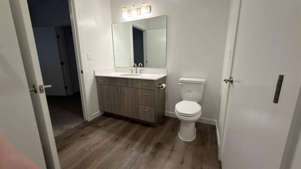 Bedroom and attached bathroom