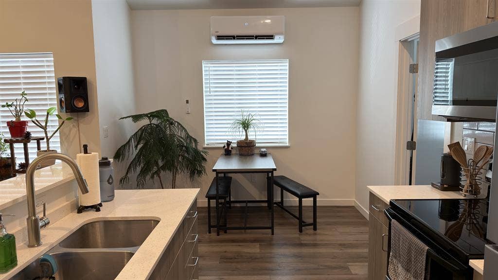 Bedroom and attached bathroom