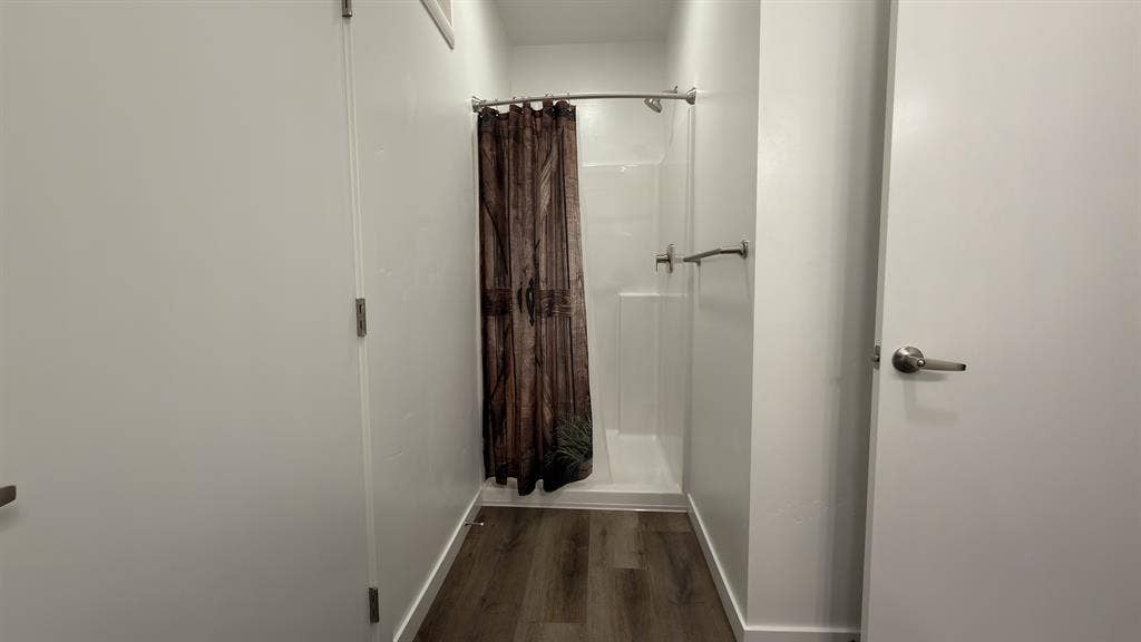 Bedroom and attached bathroom