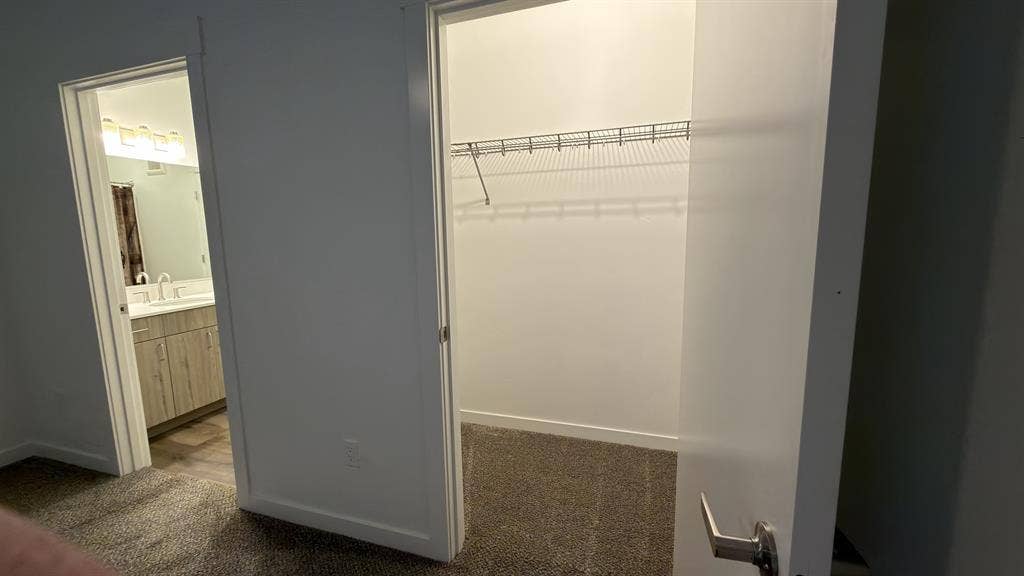 Bedroom and attached bathroom