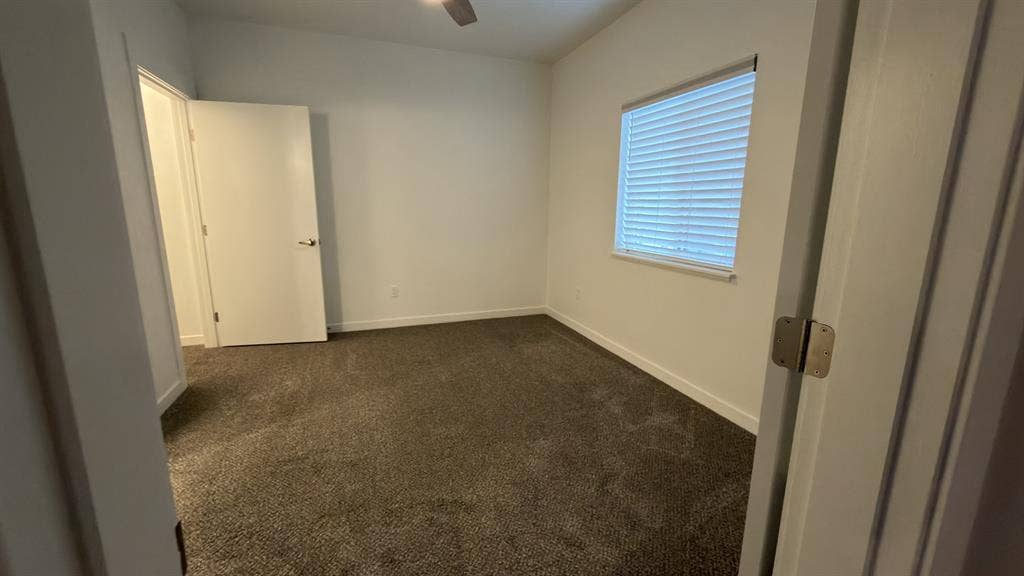 Bedroom and attached bathroom
