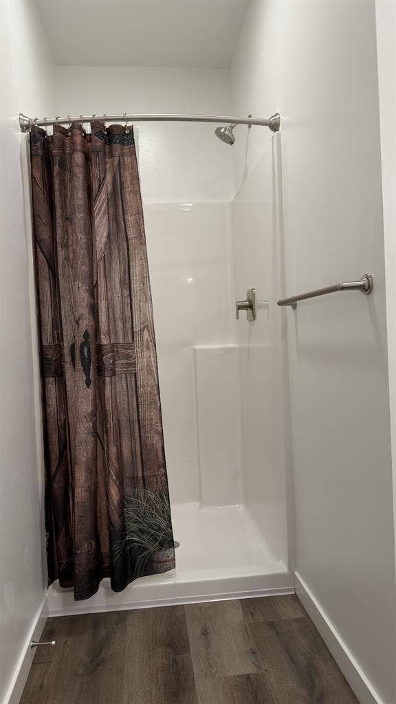 Bedroom and attached bathroom