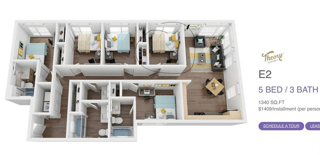U District 1 Bed Sublet - $1499