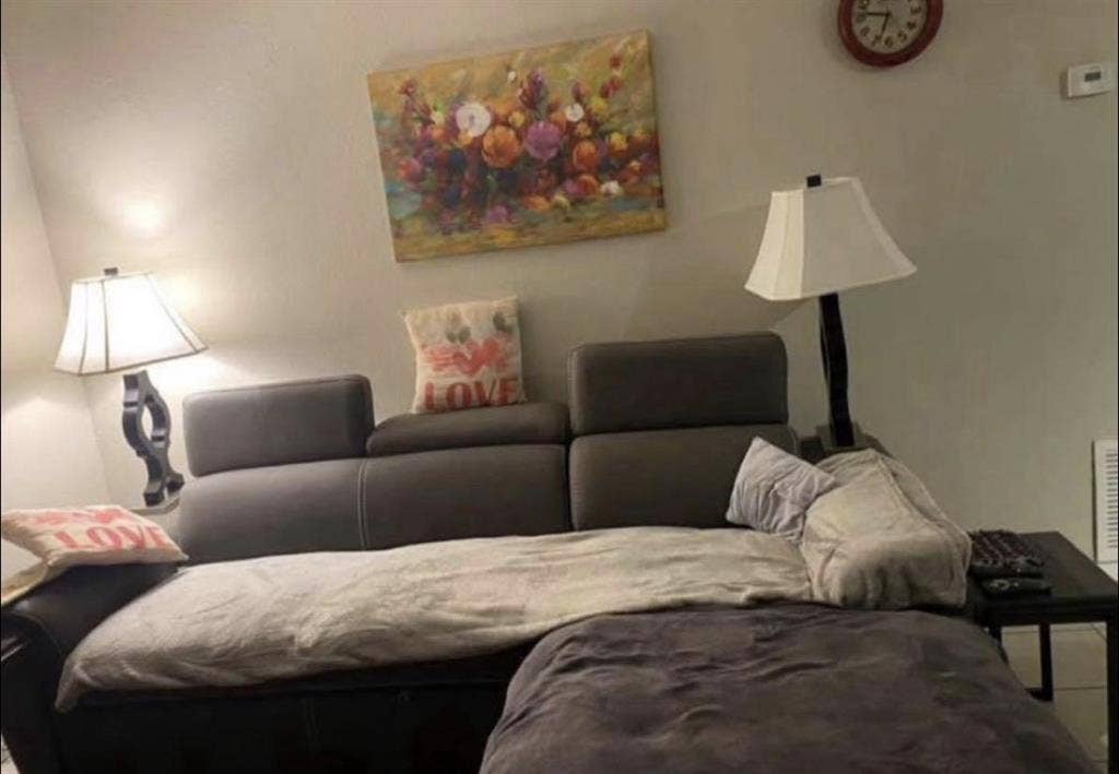 furnished master bedroom