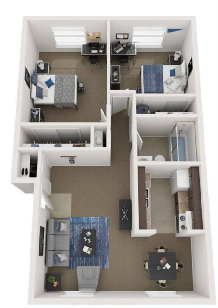 2 bedroom 1 bathroomm