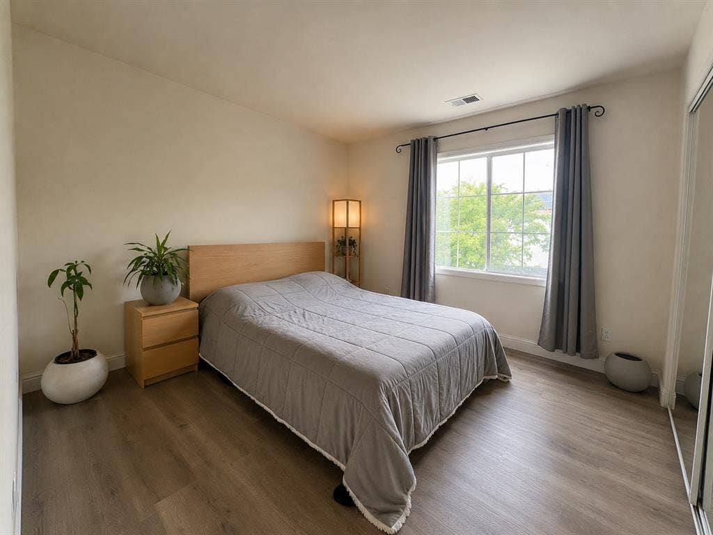 Spacious bedroom with private bath