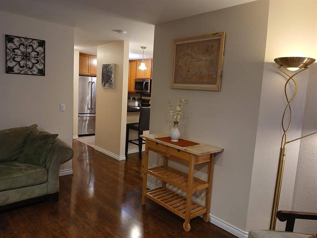 Furnished bedroom (or not).
