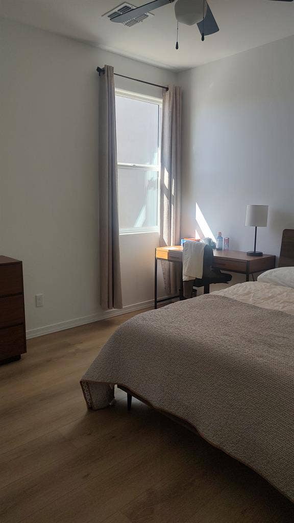 Furnished with a shared bathroom.